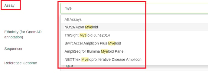 Available Assays